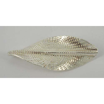 Sterling Silver Bead Olive flat twist 55x20mm 1