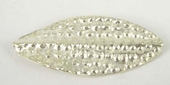 Sterling Silver Bead Olive flat twist 55x20mm 1-findings-Beadthemup