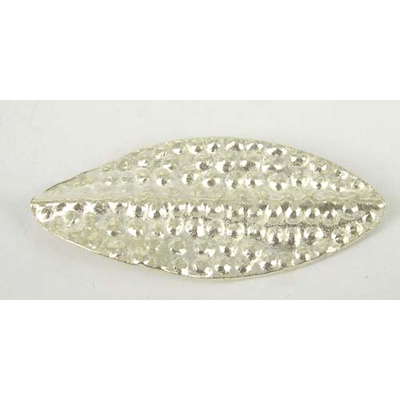 Sterling Silver Bead Olive flat twist 55x20mm 1