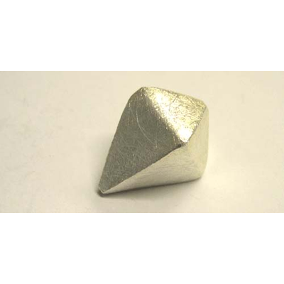 Sterling Silver Bead Teardrop 25x15mm 4 sided 1 pack