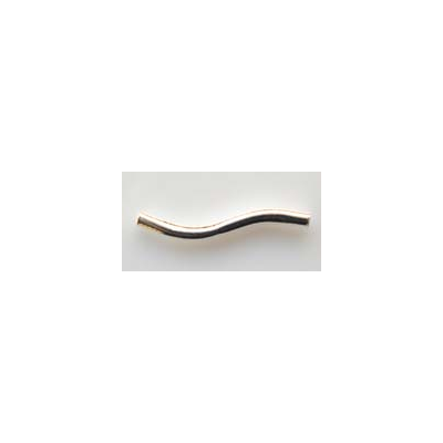 Sterling Silver Bead Tube Wave 1.2 x 13mm 10 pack