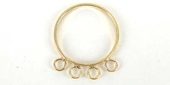 14k Gold filled 4 loop ring size R-findings-Beadthemup