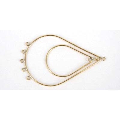 14k Gold Filled Chandelier 50mm Teardrop 2 pack