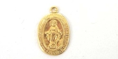 14k Gold filled Charm 9x12mm Virgin Mary EACH-findings-Beadthemup
