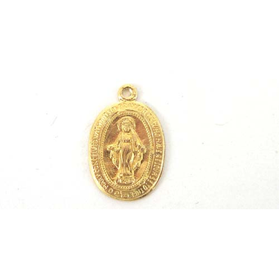 14k Gold filled Charm 9x12mm Virgin Mary EACH