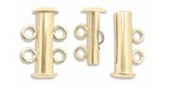 14k Gold Filled Clasp 2 strand Slide-findings-Beadthemup