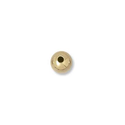 14k Gold Filled Bead Round 6mm 1.5mm hole 4 pack