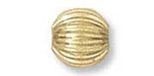 14k Gold Filled Round Corrugated 3mm 10 pack-findings-Beadthemup