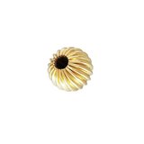 14k Gold Filled Round Corrugated 4mm 6 pack-findings-Beadthemup