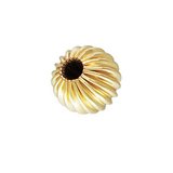 14k Gold Filled Round Corrugated 5mm 5 pack-findings-Beadthemup