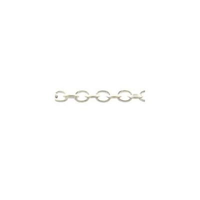 Sterling Silver AT Chain Cable 2.35x1.86mm link 50 cm