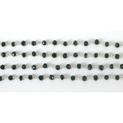 Sterling Silver Chain Spinel 2x4mm hand made pe