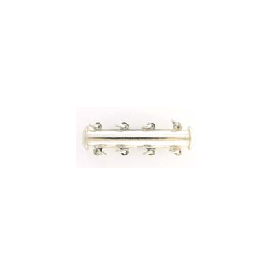 Sterling Silver Clasp 28mm 4 strand slide