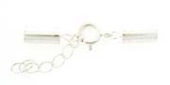 Sterling Silver Clasp 4.5mm cord end-findings-Beadthemup