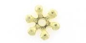 Vermeil Bead Daisy 8mm 6 Point Spacer 10 pack-findings-Beadthemup