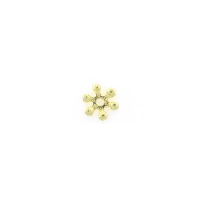 Vermeil Bead Daisy 8mm 6 Point Spacer 10 pack
