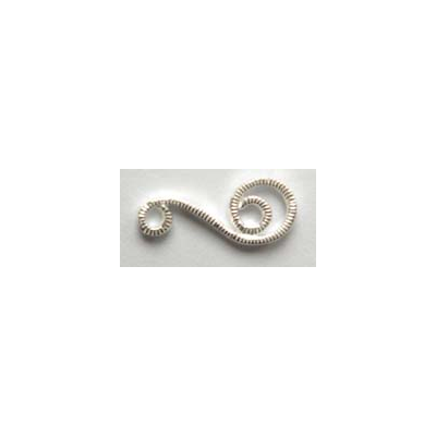 Sterling Silver Connecter 6x16mm Scroll 4 pack