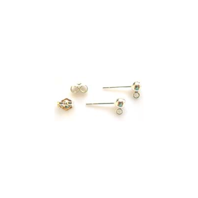 Sterling Silver Ball Stud 5mm 2 pair