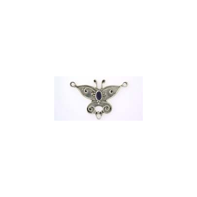 Sterling Silver Connecter 22x32mm Butterfly