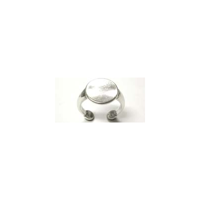 Sterling Silver Adjustable flat top ring