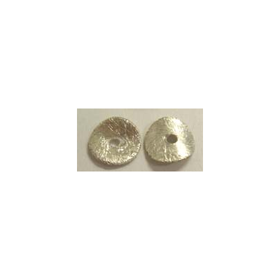 Sterling Silver Bead Disk 6x1mm Curved 10 pack