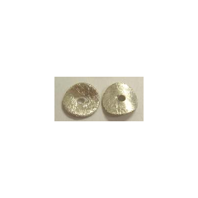 Sterling Silver Bead Disk 8x1mm Curved 10 pack