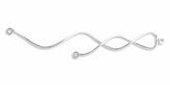 LAST ONE Sterling Silver Chandelier Bar double 60mm pair-findings-Beadthemup