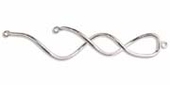 LAST ONE Sterling Silver Chandelier Bar double 57mm pair-findings-Beadthemup