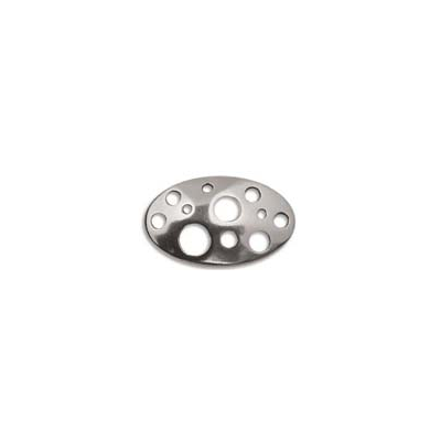 Sterling Silver Connecter Oval 12 x 22mm 2 pack