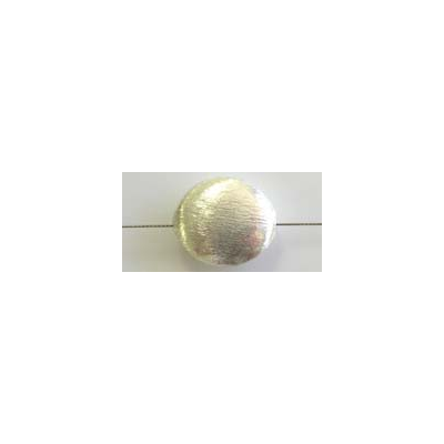 Sterling Silver Oval flat 16x14mm Brushed 1 pack