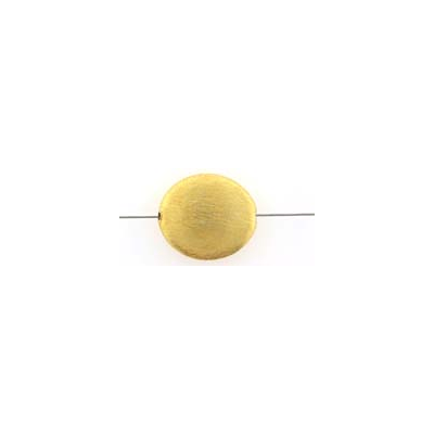 Vermeil Bead Oval flat 16x14mm Brushed 1 pack