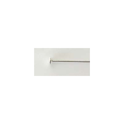 Sterling Silver Headpin flat 0.5x38mm 20 pack
