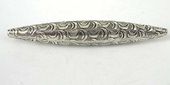 Sterling Silver Plate Copper 60x9mm long olive 2 pack-findings-Beadthemup