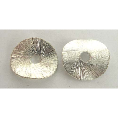 Sterling Silver Plate Copper 10mm curve disk 10 pack