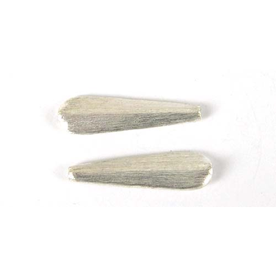 Sterling Silver Plate Copper 27x7mm Flat Teardrop 6 pack