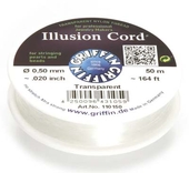 Illusion Cord 0.50mm approx 50m reel-stringing-Beadthemup