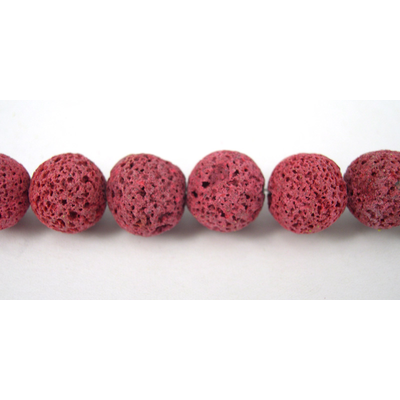 Lava Dyed Round 14mm Red beads per strand 29Beads