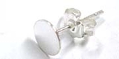 Sterling silver Flat back Stud 4mm 2 pair-findings-Beadthemup