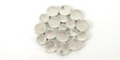 Sterling Silver plt Connecter 21mm Bubbles 2 pack-findings-Beadthemup
