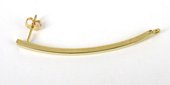 16ct Gold plt Earwire Stud 51mm pair-findings-Beadthemup