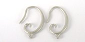 Sterling Silver Plt Sheppard 16mm pair-findings-Beadthemup