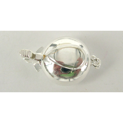 Sterling Silver Clasp 12x8mm Flat Round