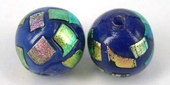 Dichroic 20mm glass bead BLUE-beads incl pearls-Beadthemup