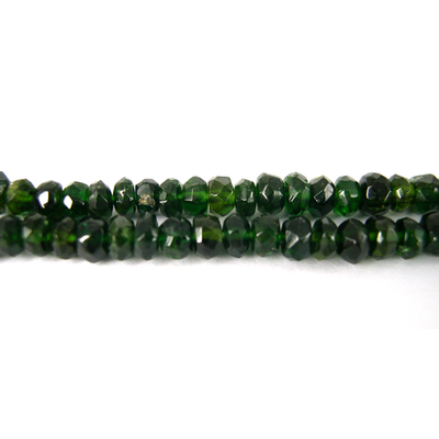 Tourmaline Chrome 3x2mm Faceted roundel beads per strand 155