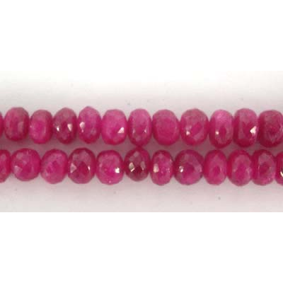 Ruby Dyed Graduated Faceted Rondel 3-6mm/153