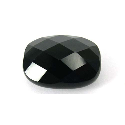 Onyx 12x16mm Faceted flat Rectangle EACH bead