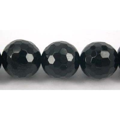 Onyx Round Faceted 10mm beads per strand 39