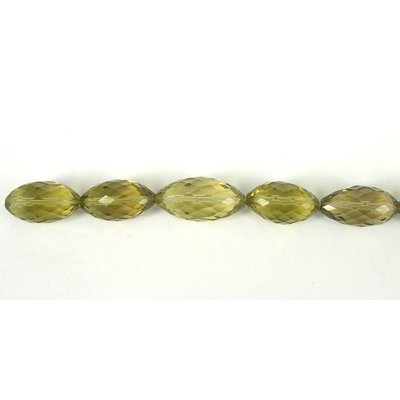 Lemon Quartz 13x26mm Faceted Olive bead