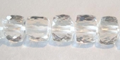 Clear Quartz 5mm Faceted Cube beads per strand 50-beads incl pearls-Beadthemup