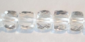 Clear Quartz 5mm Faceted Cube beads per strand 50-beads incl pearls-Beadthemup